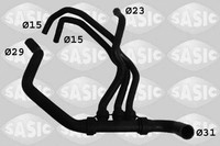 Sasic 3404032 KüHlerschlauch Schlauch KüHlwasser FüR Renault