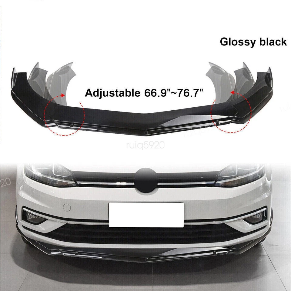 For Kia Rio 2007-2023 Black Front Bumper Lower Lip Spoiler Splitter Body Kit Foto 4 de 4