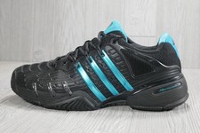  Very Good Condition Adidas Barricade 2009 Black Blue Shoes Mens Size 11