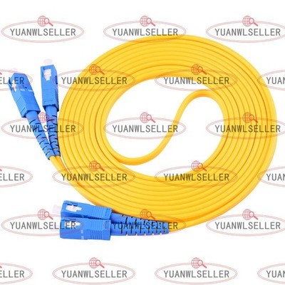 SC-SC UPC 9/125 Duplex Single Mode Fiber Optic Patch Cord PVC Fiber Cable 40M #i