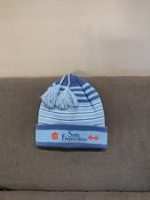 SNCO Boys' Blue/White 100% Acrylic San Francisco Beanie, one size