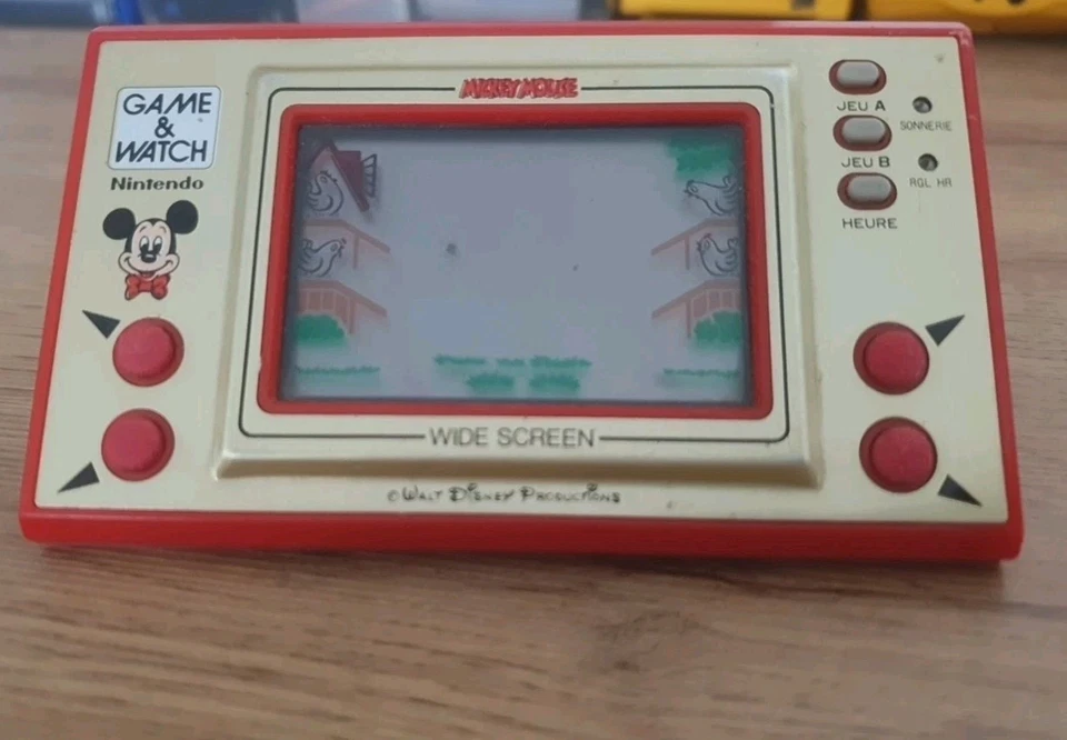 Nintendo Game Watch Mickey Mouse Touches Françaises MC 25 BREVET EN COURS  - Photo 3/4