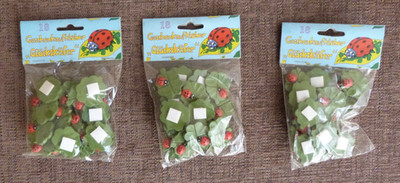 Geschenkaufkleber ''Glückskäfer'', 3 Packungen a je 18 Geschenkaufkleber