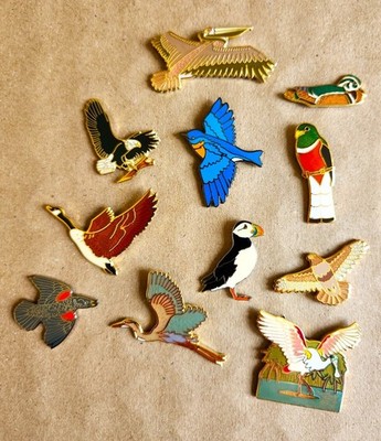 Bird pins (set of 11)