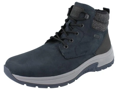 RIEKER Herren Schnürstiefel blau Rauleder - Bild 1 von 4