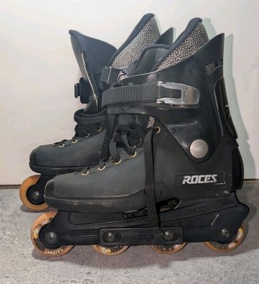 Roces Street 1996 Aggressive Inline Skates Size 7 Hyper Dwarfs Wheels Vintage