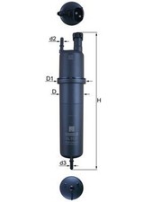 Kraftstofffilter MAHLE KL 1131 mit Filterheizung Leitungsfilter 69mm für BMW 5er