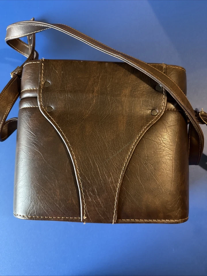 Estuche para cámara de cuero marrón vintage EL-2 con correa - Hecho en EE. UU. Foto 3 de 4