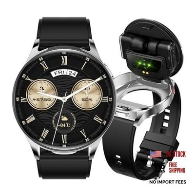 Smart Watch with Earbuds, 2 in 1 Bluetooth Smartwatch, 1.39'' HD IPS Silver