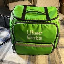 UBER EATS Insulated Food Delivery Backpack Tote Bag w/ Rain cover Drink Carrier