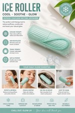 Ice Roller for Face Eyes Facial Cooling Roller for Puffiness, Acne Skin Ti