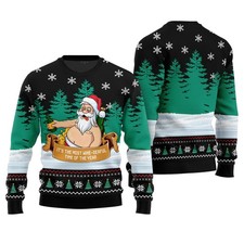 Wine-derful Santa Funny Ugly Christmas Sweater Fullsize S-6XL, Funny Gift