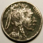 1921 P  Buffalo Nickel F-Details  "Coin Pictured-Not Cleaned or Restored Date"