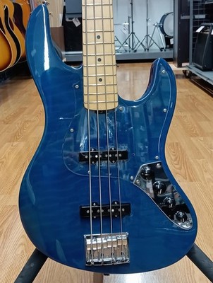 (Edwards) E-AM-150QM Black Aqua E-Bassgitarre mit Gigbag Gebrauchtware