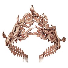Eioi  Lmnm Greek Medusa Snake Headband for Women, Bronze Headpiece With Laur...