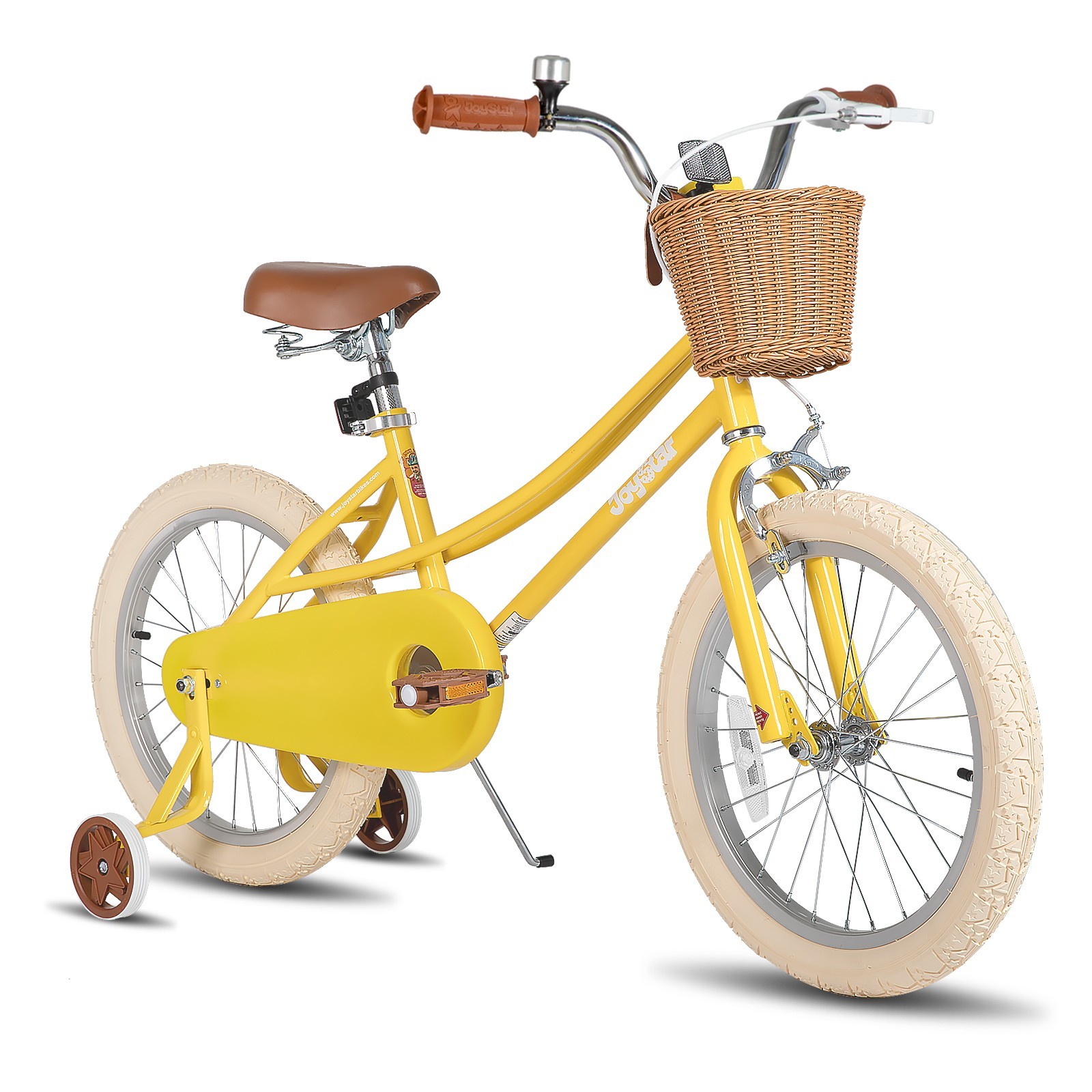 JOYSTAR Girls Bike 5-13 Yrs Old 18 20 inch with Training Wheels basket stickers