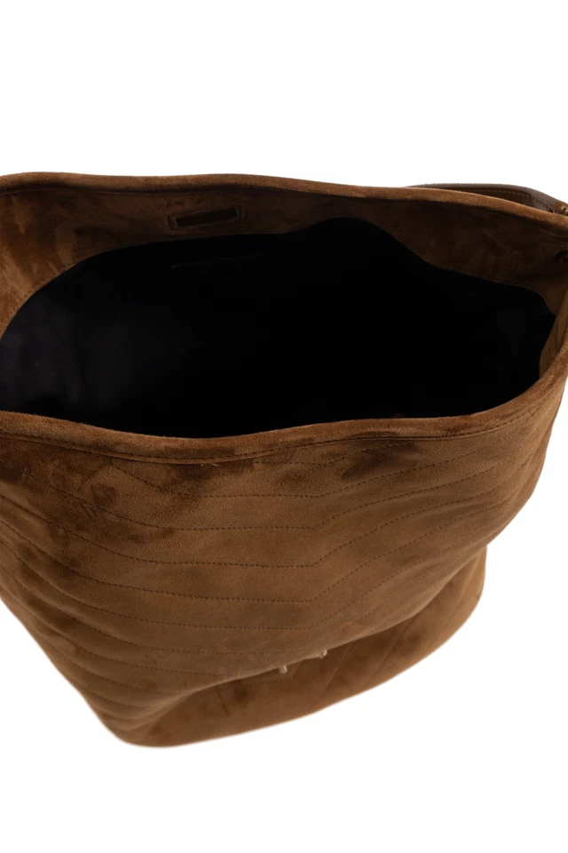 SAINT LAURENT Niki $3500 Caramel Cognac Suede Bucket Bag New & Authentic - Image 4 of 4