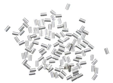 THIRTY TWO 2mm x 1mm .925 STERLING SILVER LIQUID TUBE BEADS EBS3377/122125