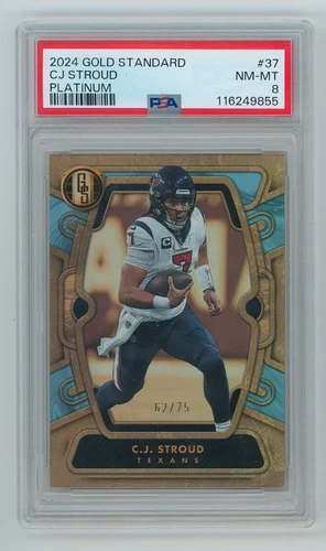 2024 Panini Gold Standard C.J. Stroud Platinum 62/75 PSA 8 NM-MT