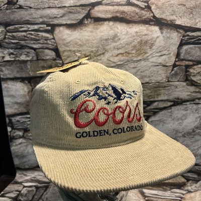 Brand new Coors Corduroy Hat Golden Colorado Beer Vintage style Cap Snap Back