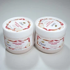 Dove 2pc Lot Limited Edition Apple Caramel Crumble Body Scrubs 15oz ~ New (x2)