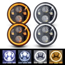 For 1960-1965 Gmc 1000 1500 2500 Series 4pc 5.75 5-34 Led Headlight Hi-lo Drl