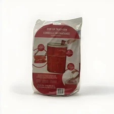 FPop-Up Trash Bin Red Tall Kitchen Size 1 Pc 13 Gallon