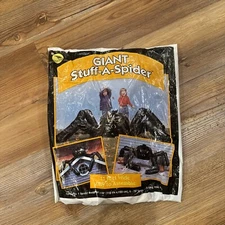 Vintage Sun Hill Giant Stuff A Spider Leaf Bag Halloween Yard Decor 44x48 (23)