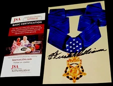 HERSHEL WILLIAMS Medal of Honor SIGNED 4x6 Photo JSA COA MOH Marines