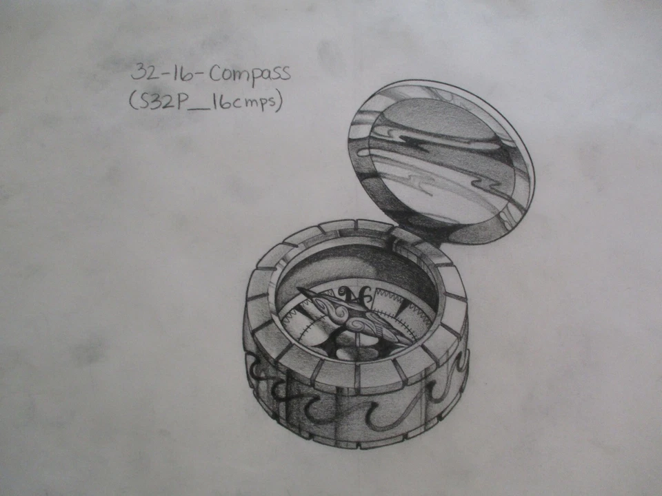 COLLECTION DRAWINGS ILLUSTRATION ANIMATION COMIC DESIGN  SIGNS COMPASS BRACELET - Image 4 of 4