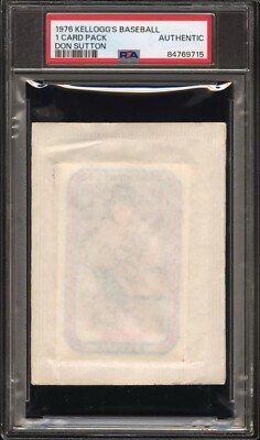 1976 KELLOGG'S BASEBALL 1 CARD PACK 1 CARD DON SUTTON PACK PSA