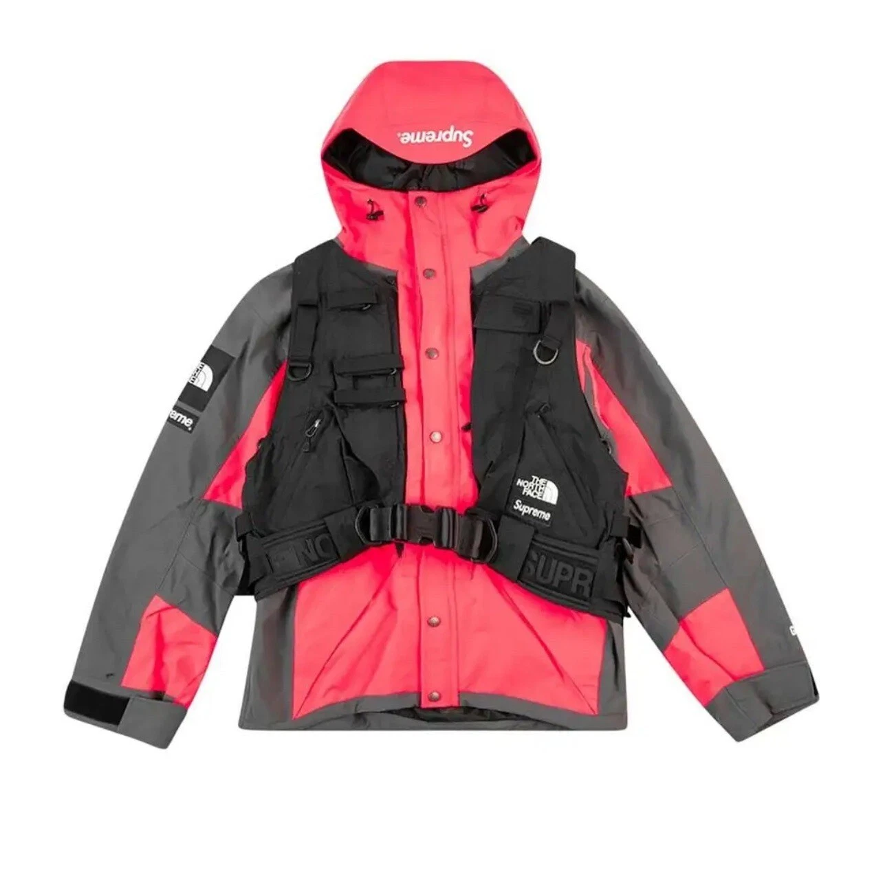 Veste Supreme The North Face RTG + gilet rouge vif TNF SS20 LARGE flambant neuf