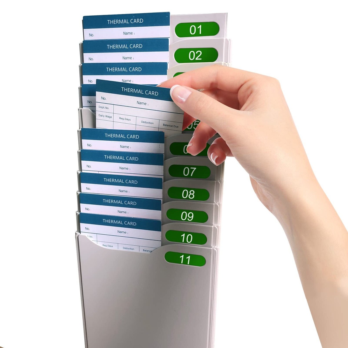 Countertop Time Card Racks Clock In Machine For Employees NADAMOO Time Card Rack - 10-Pocket ...