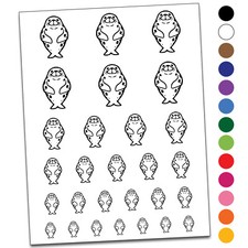 Spotted Seal Floating Upright Temporary Tattoo Water Resistant Set