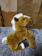Vintage ANIMAL ALLEY By Toys Are Us Brown 14  Horse Plush Stuffed Animal