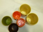 Set of 6 VTG Tupperware Harvest Colors Tumblers Cups Stackable 1251, 117, 873 — photo 5