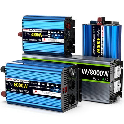 3000W-8000W Reiner Sinus-Wechselrichter 12V 24V 230V Spannungswandler Inverter