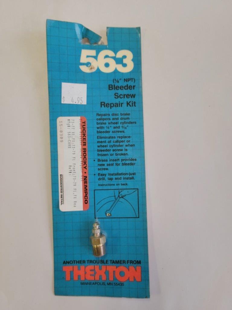 Thexton Brake Bleeder Screw Repair Kit 15-0309 Mfg# 563-Card XL, FX, FL (A2)