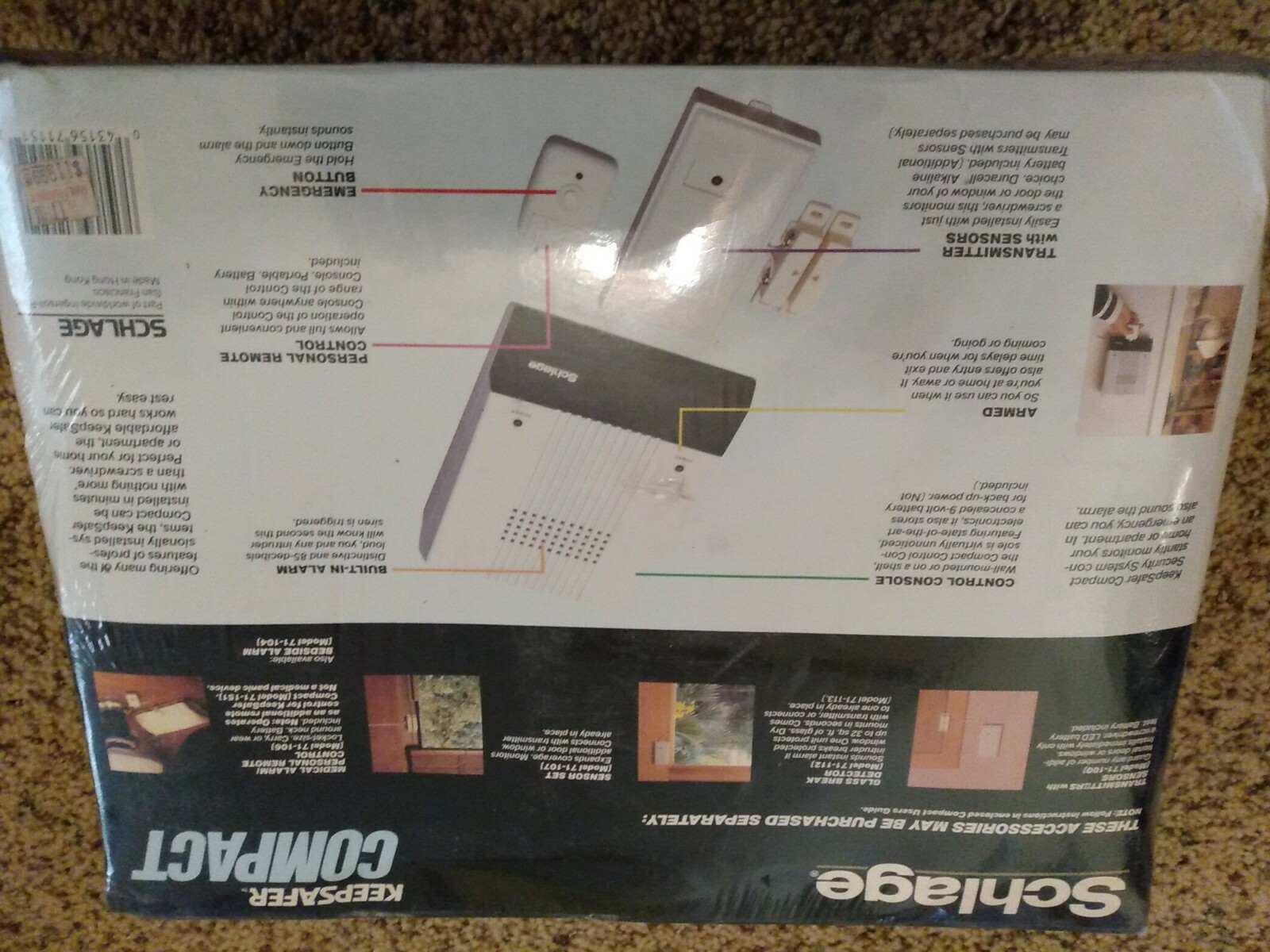 Schlage Keepsafer Security System Wireless Remote Control ALARM NIB NOS