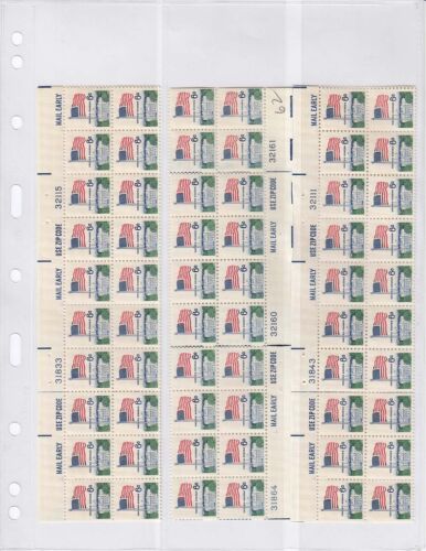 10 Vertical Pages VARIO 3VC CLEAR For Stamps /Labels /FDC 3 Pockets 2 packs Deal - Afbeelding 1 van 3
