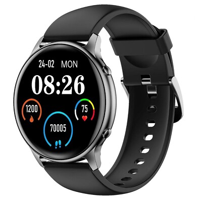 Letscom LCW01 Fitness Health Tracker Smart Watch Black