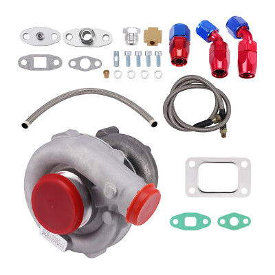 T04E T3/T4 AR.57 74.2 400HP STAGE III TURBO TURBOCHARGER OIL FEED DRAIN LINE KIT
