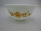 Vintage Pyrex Cinderella Bowl Butterfly Gold 441 1 1/2 Pt White Bowl Gold Flower