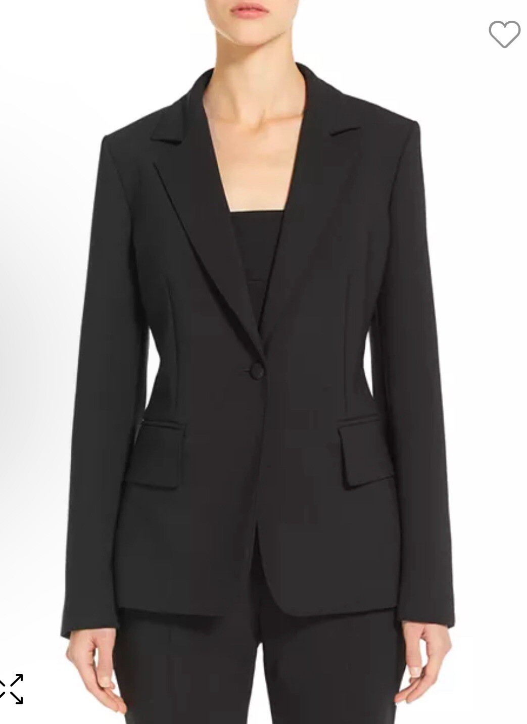 Size 10 Max Mara Golden Single Breasted Stretch Virgin Wool Blazer Black $1845