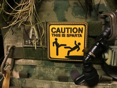 Patch Klett - Sparta - Klett 7,5cm x7,5cm Aufnäher PVC Gelb