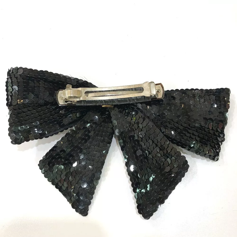 CHANEL ribbon hair accessory Fashion Accessories Valletta Sequin Black
