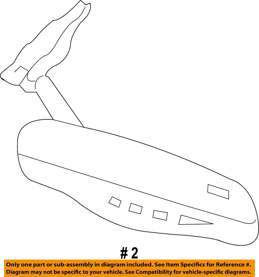 Espejo retrovisor interior delantero central usado se adapta a: Buick Park Avenue 2004 con telem Foto 4 de 4