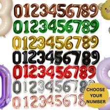 All colors 40 Inch Number Balloons 0-9 | Foil Giant Birthday Decor Big mylar