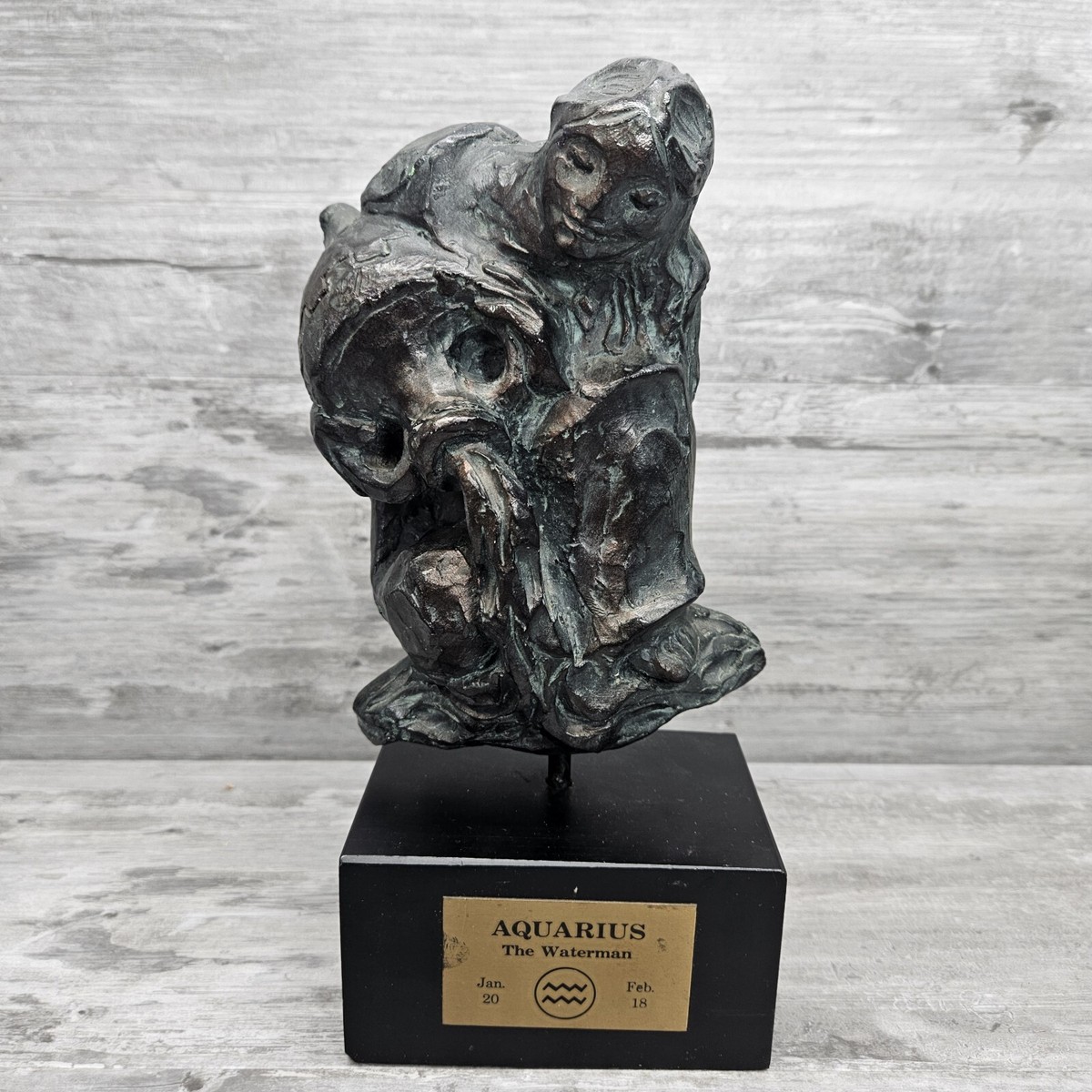Vintage MCM 1960s AUSTIN PRODUCTIONS ZODIAC SCULPTURE Aquarius