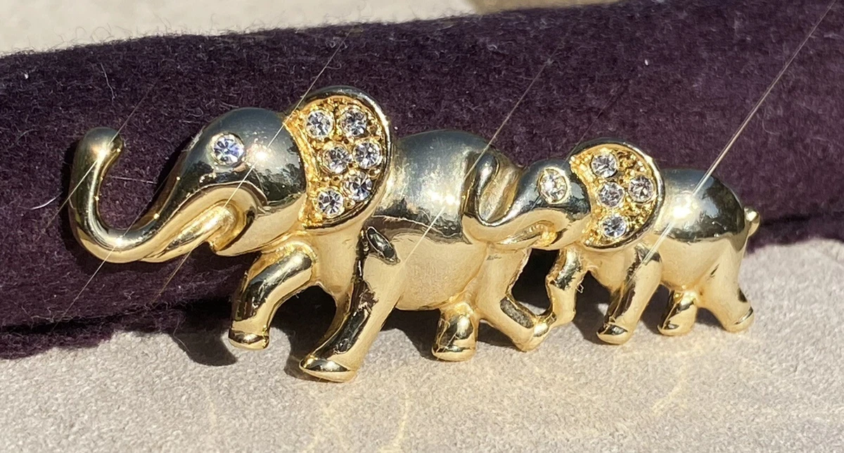 Elephant brooch vintage deals